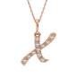 Diamond 1/8 Ct.Tw. Letter X Pendant in 10K Rose Gold