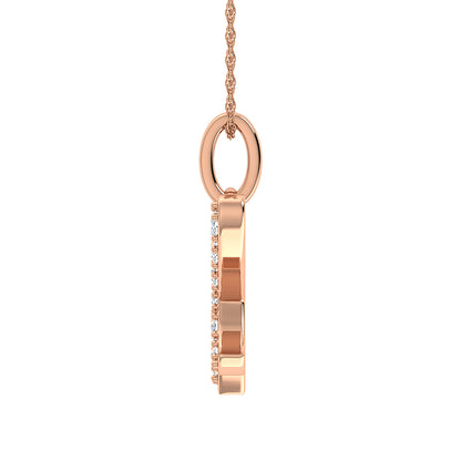 Diamond 1/8 Ct.Tw. Letter X Pendant in 10K Rose Gold