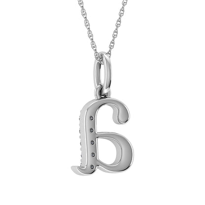 Diamond 1/20 Ct.Tw. Letter A Pendant in 10K White Gold