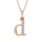 Diamond 1/20 Ct.Tw. Letter D Pendant in 10K Rose Gold