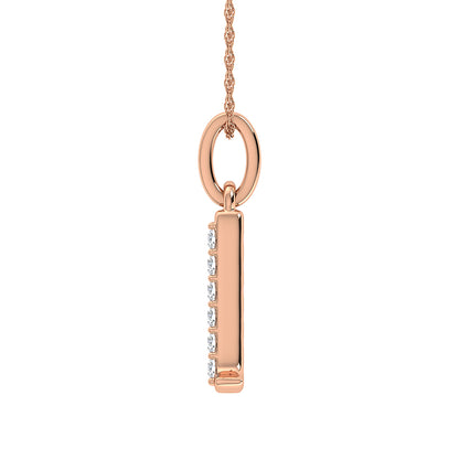 Diamond 1/20 Ct.Tw. Letter D Pendant in 10K Rose Gold