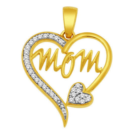 10K 0.08CT D-LADIES CHARMS " MOM"