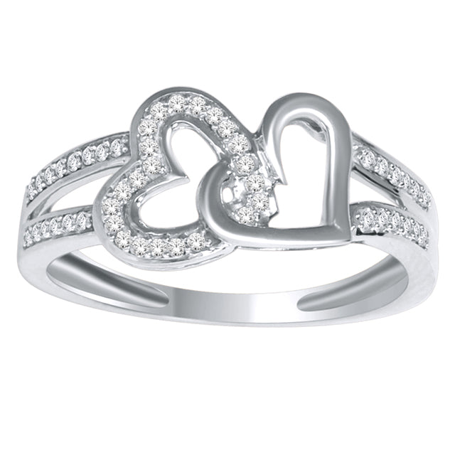 10K 0.15CT D-LADIES RINGS "HEART"