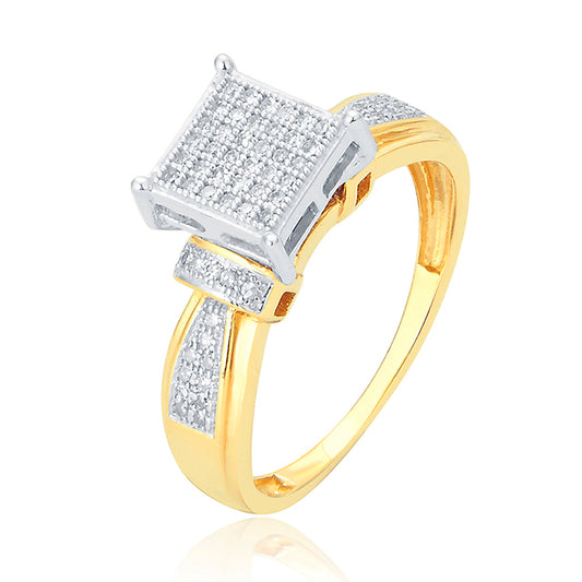 10K 0.21-0.22CT D-LADIES MICROPAVE RINGS