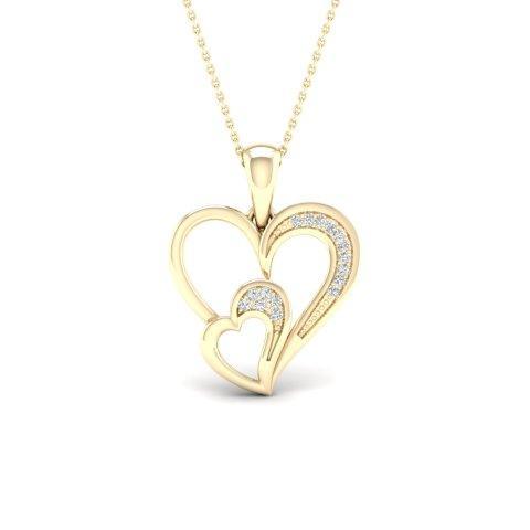 10K 0.04CT D-HEART CHARM