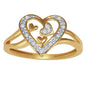 10K 0.03CT D-LADIES RINGS "HEART"