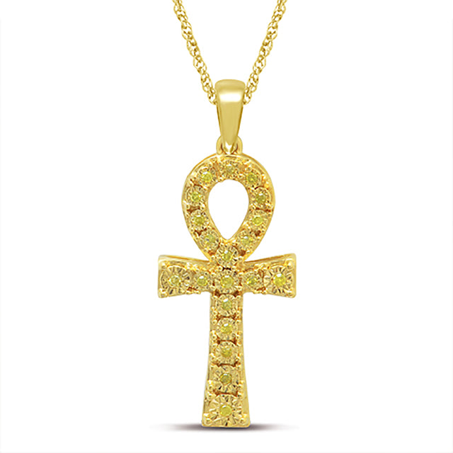 SPL PRICE 10KT 0.14-0.15CT D-CHARM "ANKH"