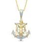 10KT 0.59-0.66 CT D-CHARM "ANCHOR WITH JESUS"