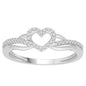 10K 0.10CT D-LADIES RINGS "HEART"