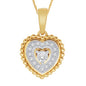 10K 0.05CT D-"HEART CHARMS"