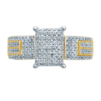 10K 0.24-0.27CT D-LADIES MICROPAVE  RINGS