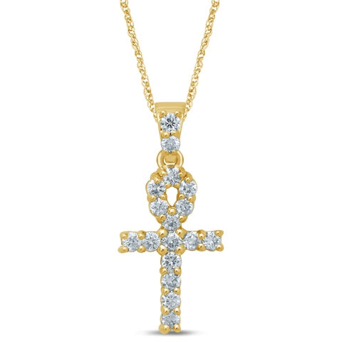 SPL PRICE 10KT 0.33-0.37CT D- CHARM "ANKH"