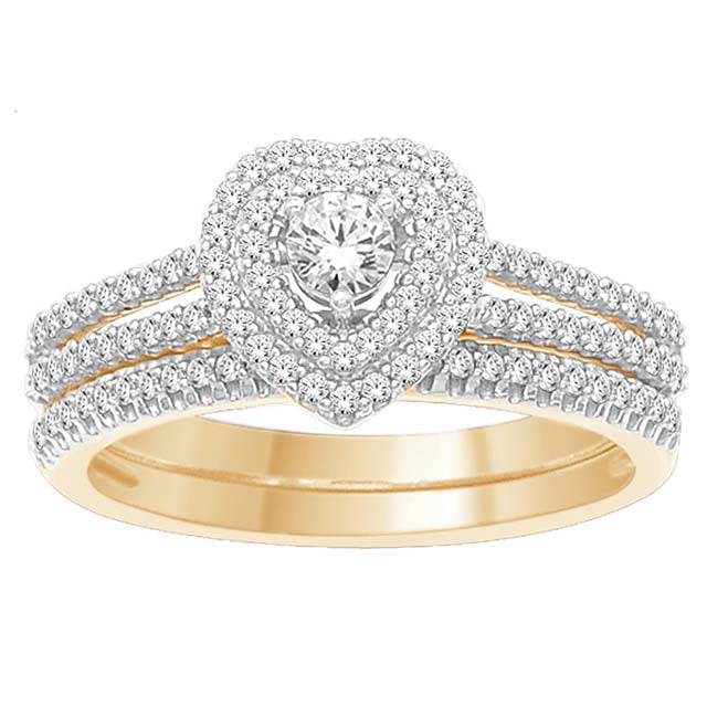 14K 0.50CT D-LADIES RINGS*HEART*