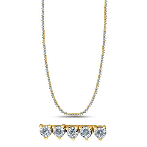 10K 1.83-2.19CT D-NECKLACE