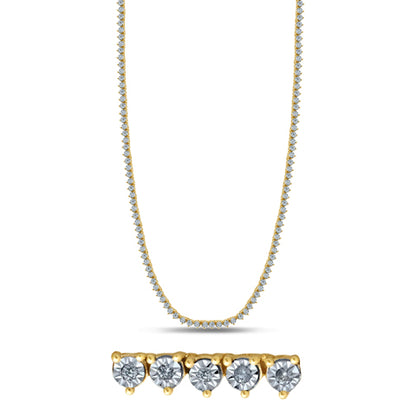 10K 1.83-2.19CT D-NECKLACE