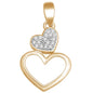 10K 0.05CT D-HEART CHARMS