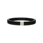 Matte Black Ceramic Stretch Bracelet with 1 Diamond Station