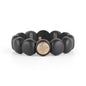 Matte Black Ceramic Bracelet with 1 Champagne Diamond Circle