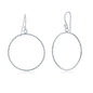 Sterling Silver Twisted Rope Design Circle Earrings