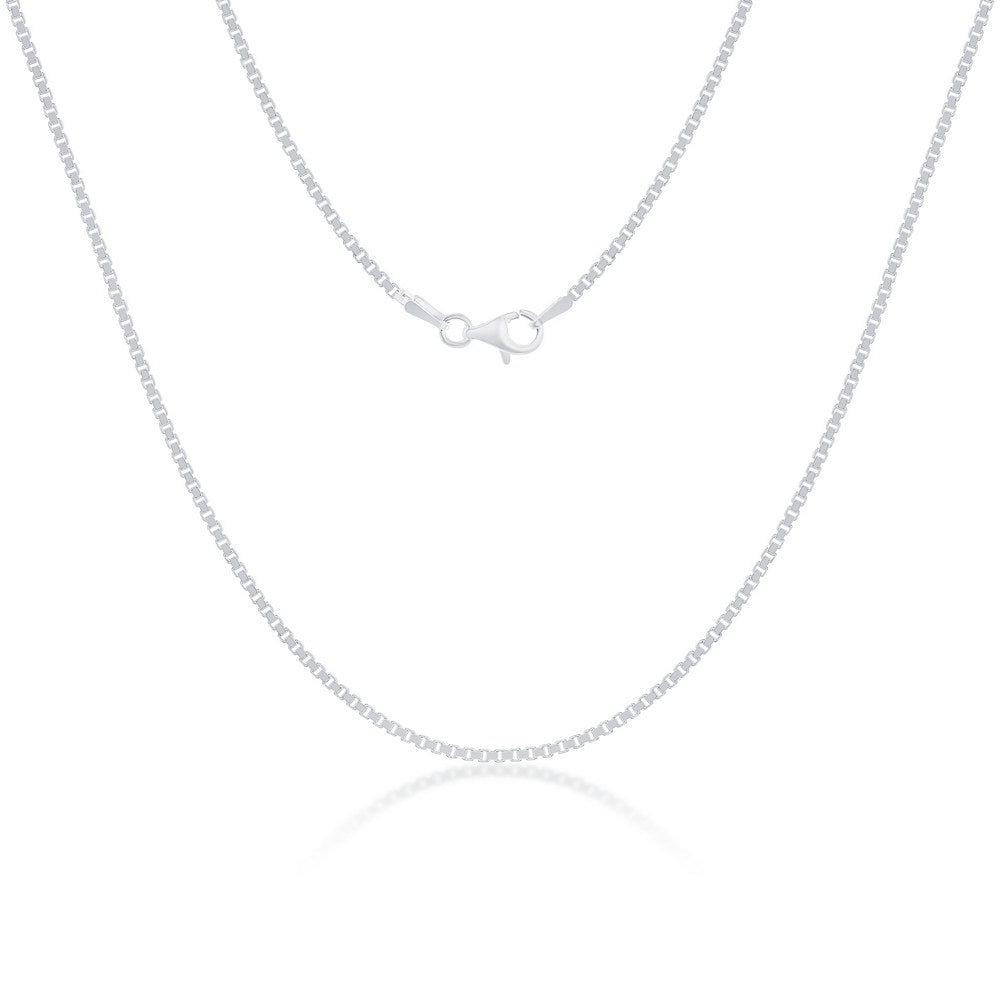 Sterling Silver 1.6mm Box Chain Anklet