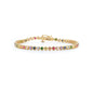 Rainbow Bezel Tennis Bracelet