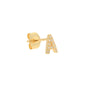 Single Initial Stud Earring