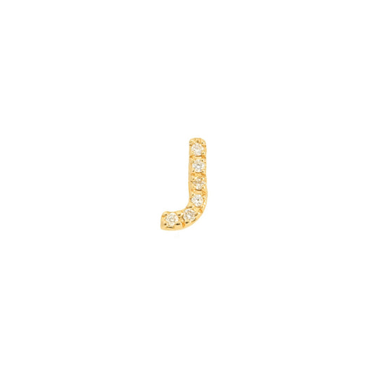 Single Initial Stud Earring