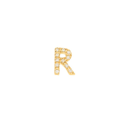 Single Initial Stud Earring