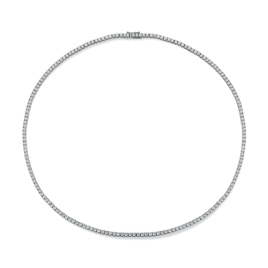 Same Size Diamond Tennis Necklace