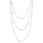 Long Polished Bezel Diamonds by the Yard Necklace