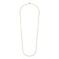 All Connect Plain Bezel Diamond By The Yard Necklaces with Pave Lobster Clasp