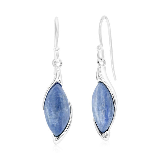 Sterling Silver, Marquise Kyanite Earrings