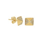 Polished and Diamond Squared Pyramid Stud Earrings