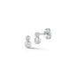 2 Bezel Set Diamond Stud Earrings