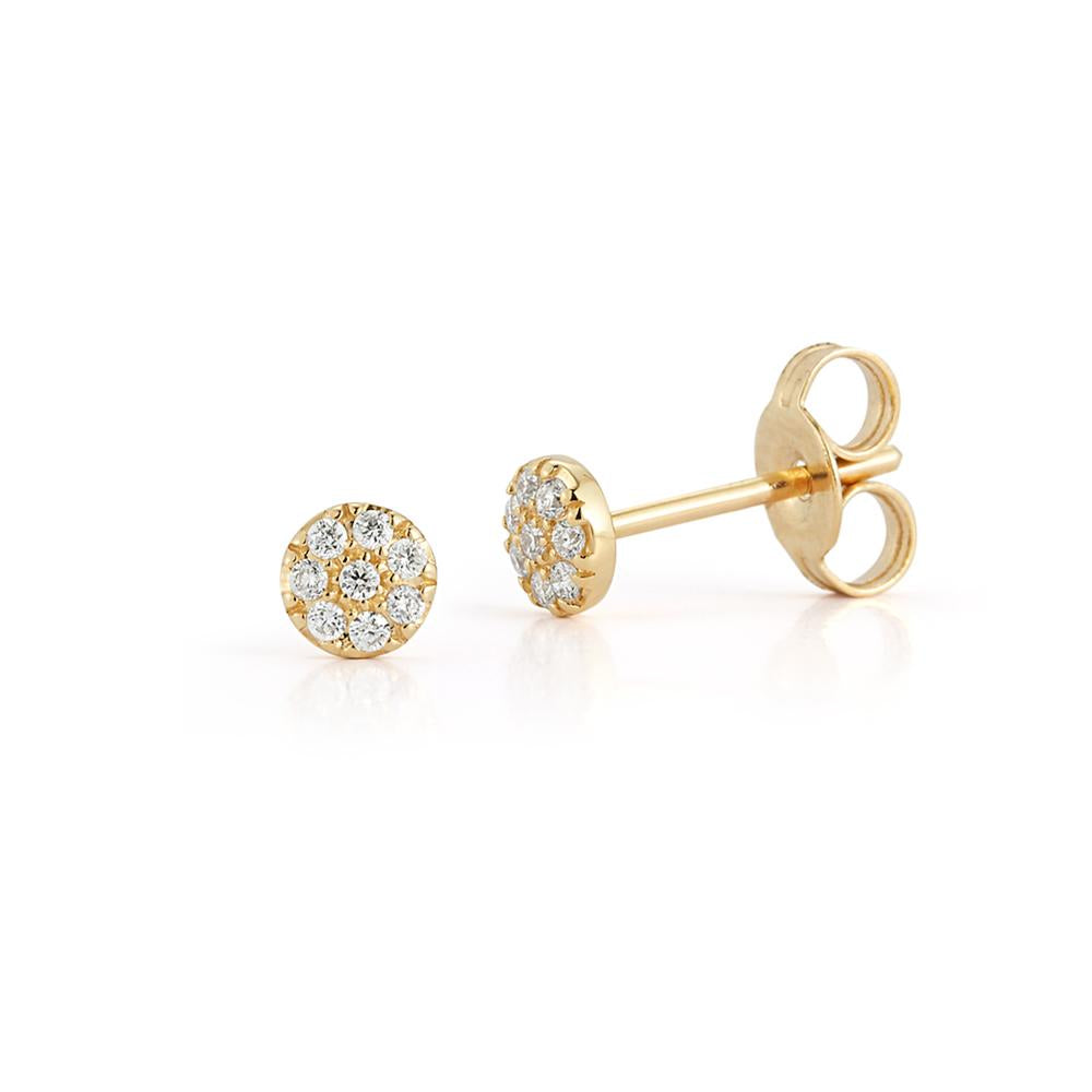 Round Shape Diamond Stud Earrings