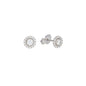 Halo Bezel Diamond Stud Earrings