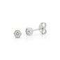 Hexagon Bezel Set Diamond Stud Earrings