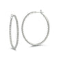 Thin Diamond Inside Out Hoop Earrings