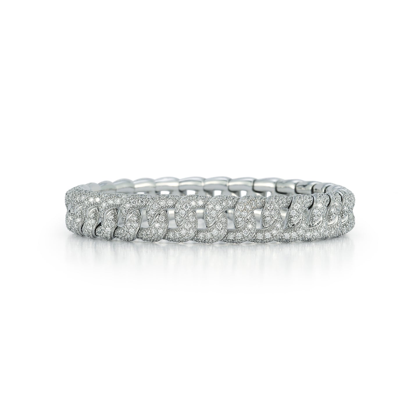 Thin Diamond Link Stretch Bracelet