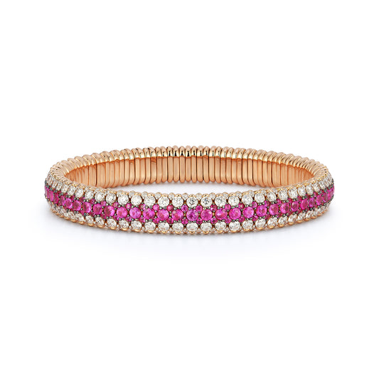 Giotto 8 Ruby and Diamond Stretch Bracelet