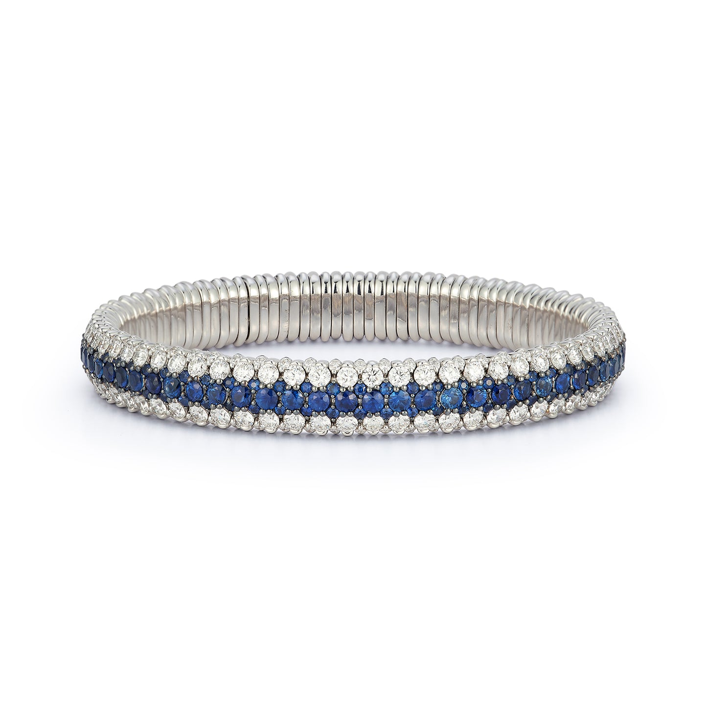 Giotto 8 Blue Sapphire and Diamond Stretch Bracelet