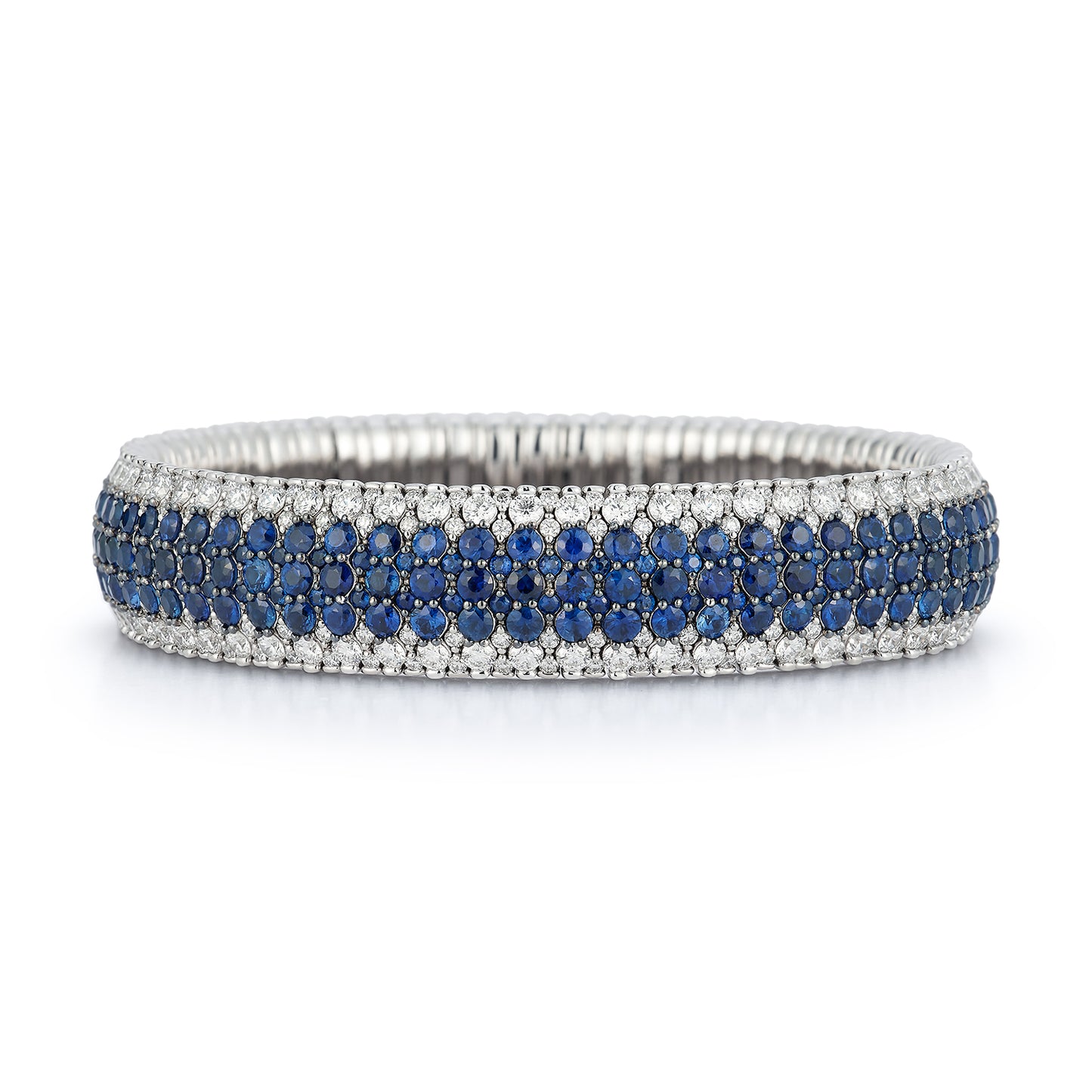 Giotto 9 Blue Sapphire and Diamond Stretch Ring