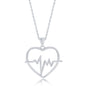 Sterling Silver Heartbeart Heart Pendant