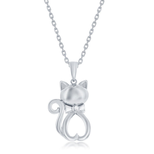 Sterling Silver Cat Pendant