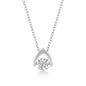 Sterling Silver Shimmering Dancing CZ Pendant w/Chain