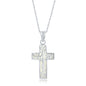 Sterling Silver Cross Pendant - White MOP