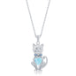 Sterling Silver Larimar Cat Pendant