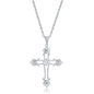 Sterling Silver CZ Cross Pendant