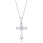 Sterling Silver CZ Cross Pendant