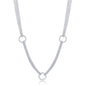 Sterling Silver Mulri-Chain Circle Necklace